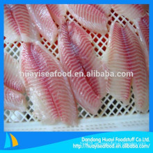 Fábrica de mariscos suministro especial filete de tilapia congelado